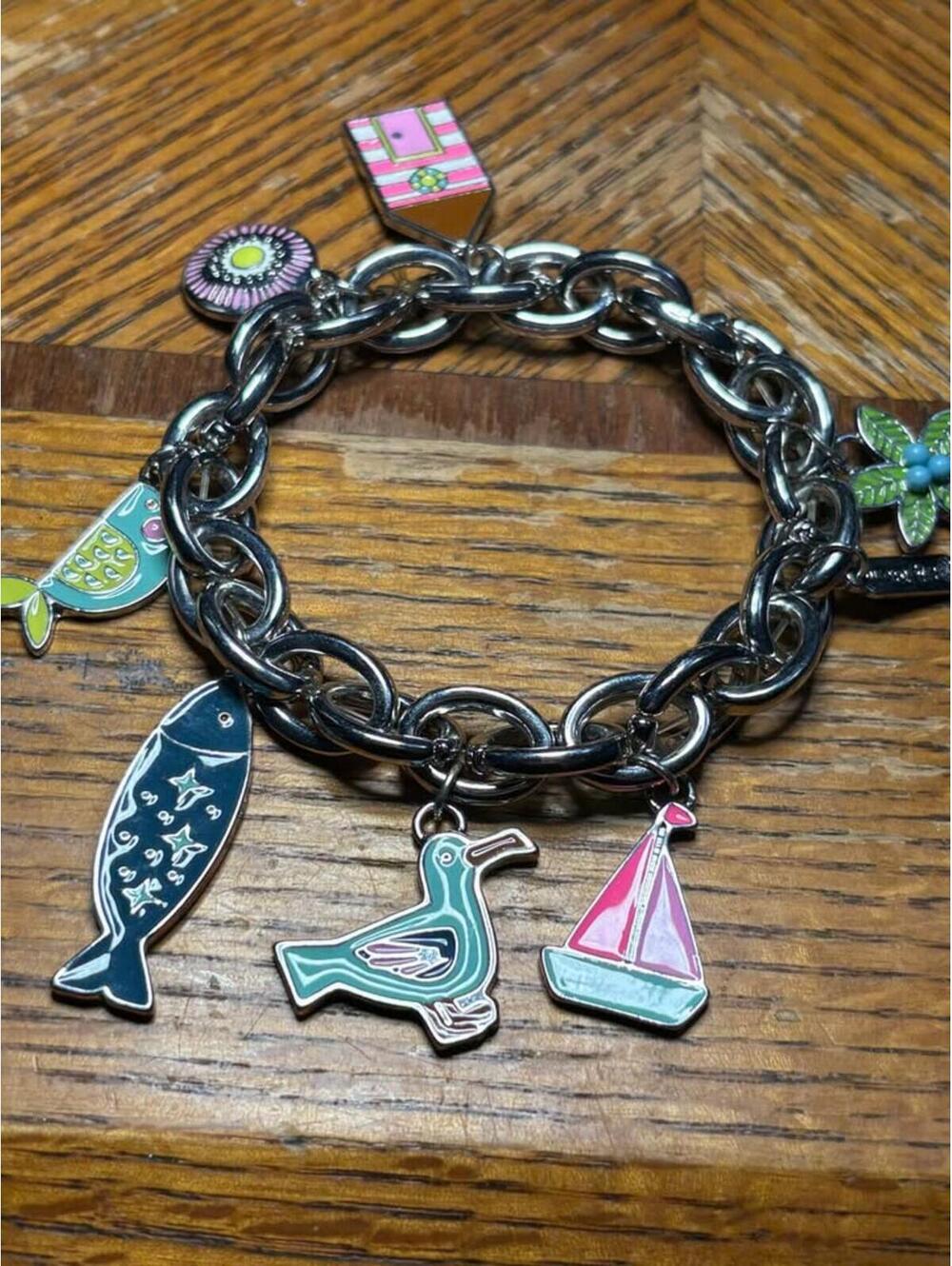 Lilly Pulitzer beach Charm Bracelet